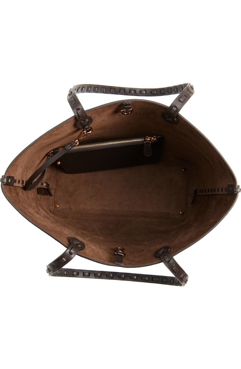 Etro Shopping Essential Leather Tote, Alternate, color, Brown