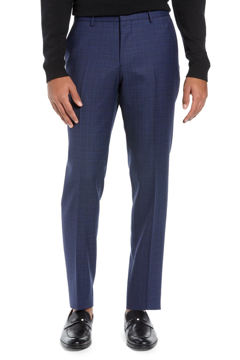 Novan/Ben Slim Fit Check Wool Suit, Alternate, color, OPEN BLUE