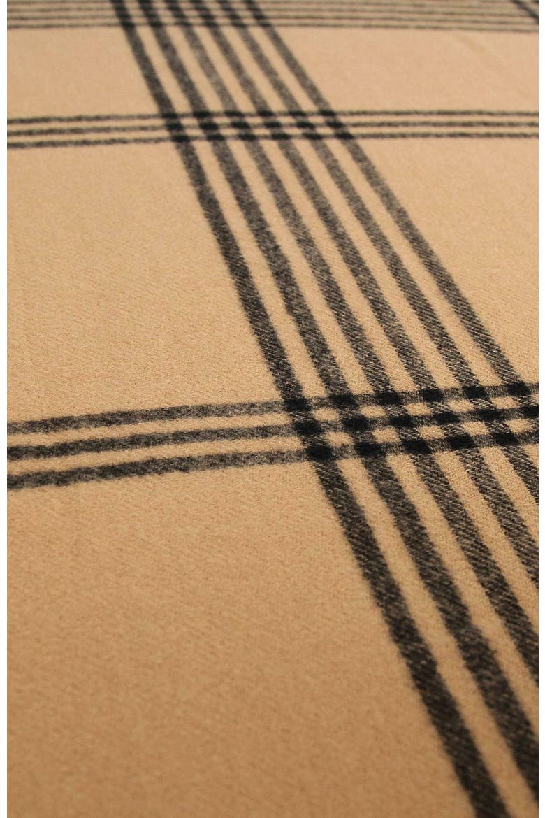 Panorama Check Scarf, Alternate, color, Camel