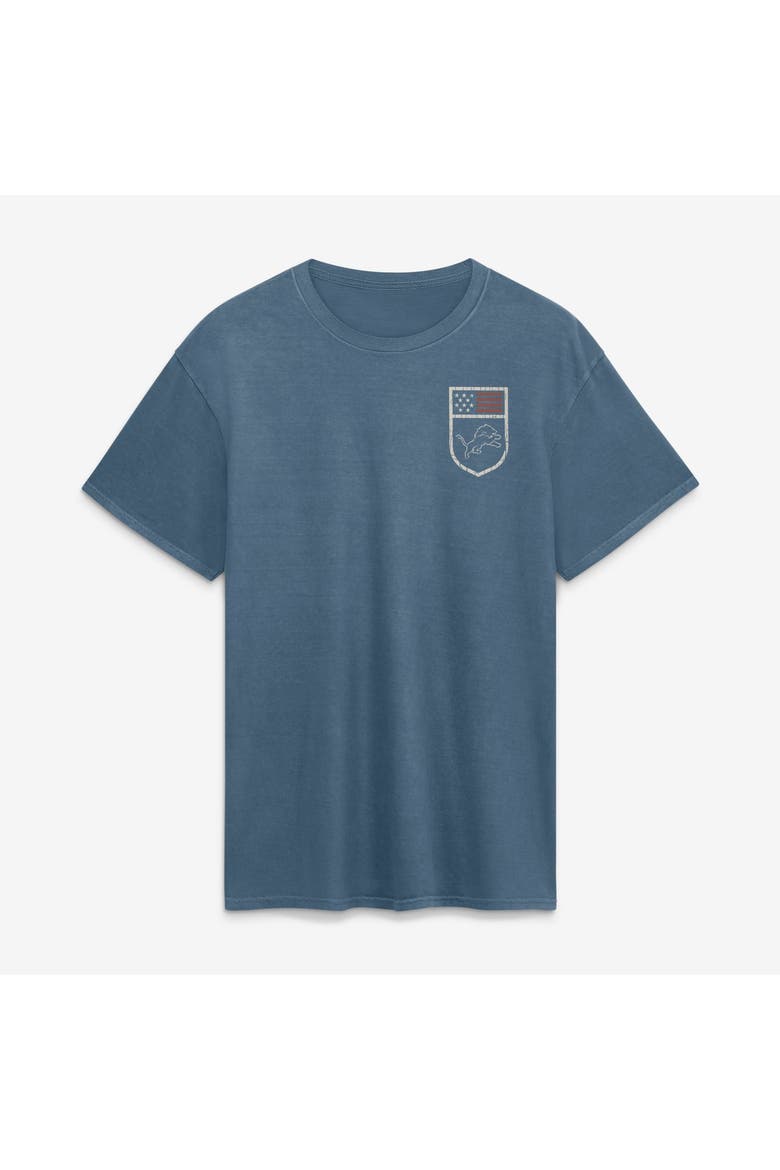 Men's Fanatics  Blue Detroit Lions Washed Americana T-Shirt, Alternate, color, Blue