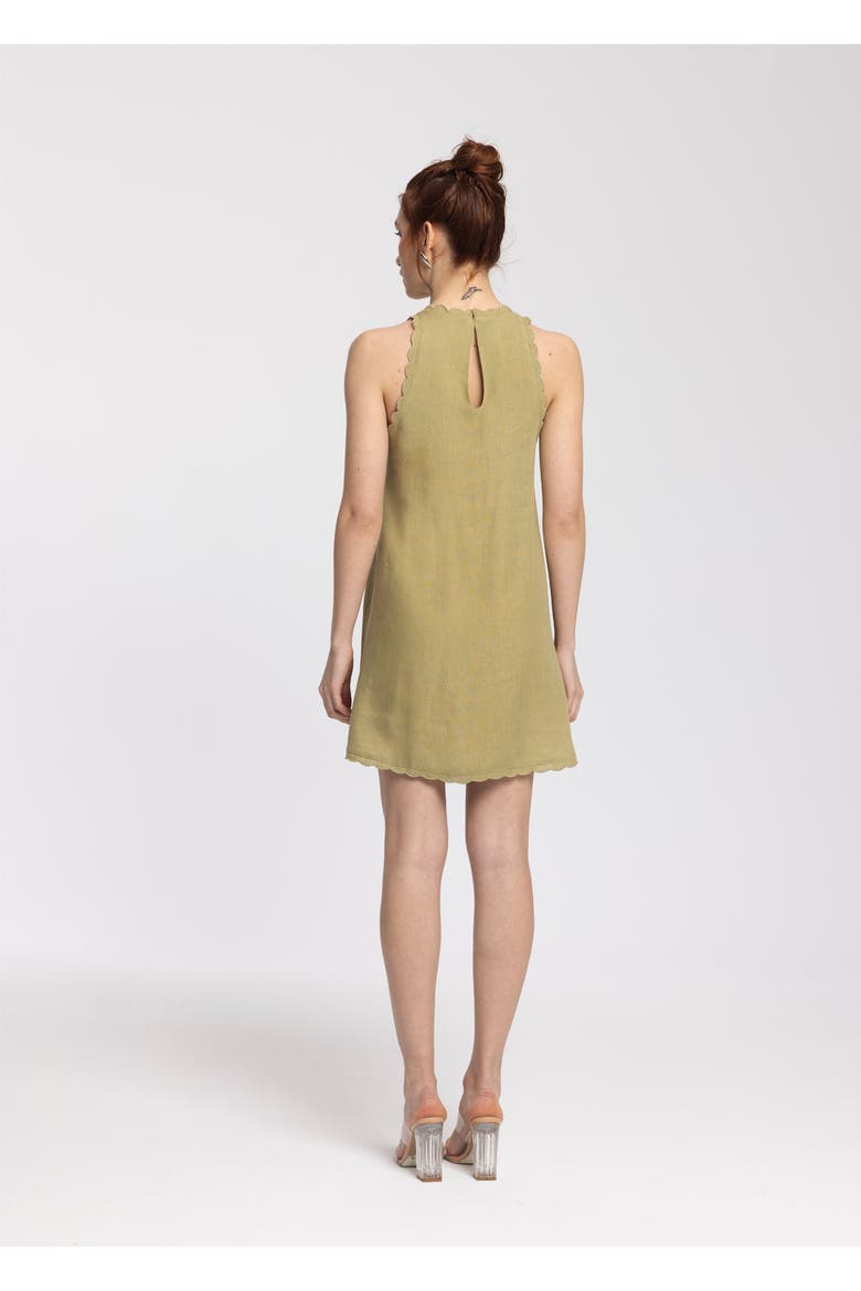 Calia Linen Blend Sleeveless Fit & Flare Mini Dress, Alternate, color, Light Green