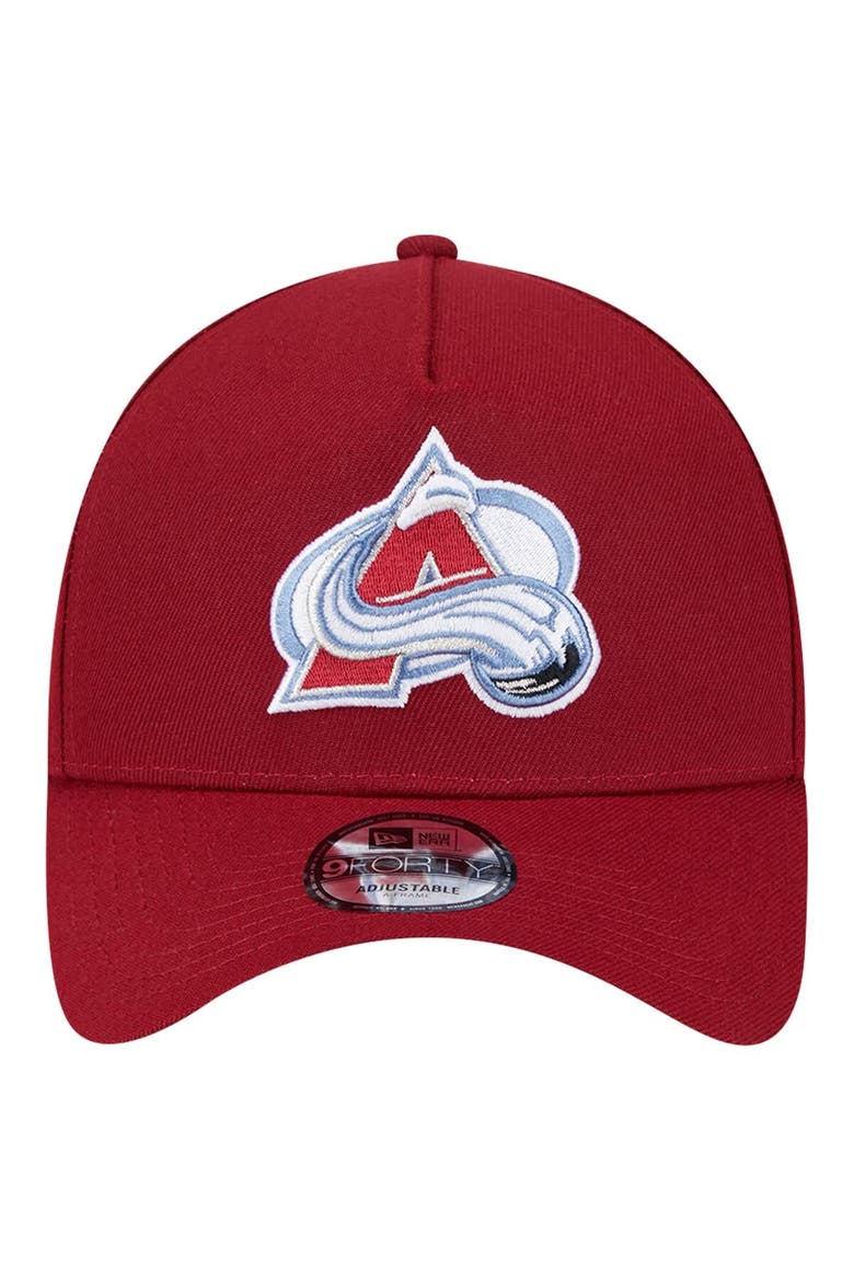 Men's New Era  Burgundy Colorado Avalanche Core A-Frame 9FORTY Adjustable Hat, Alternate, color, Burgundy