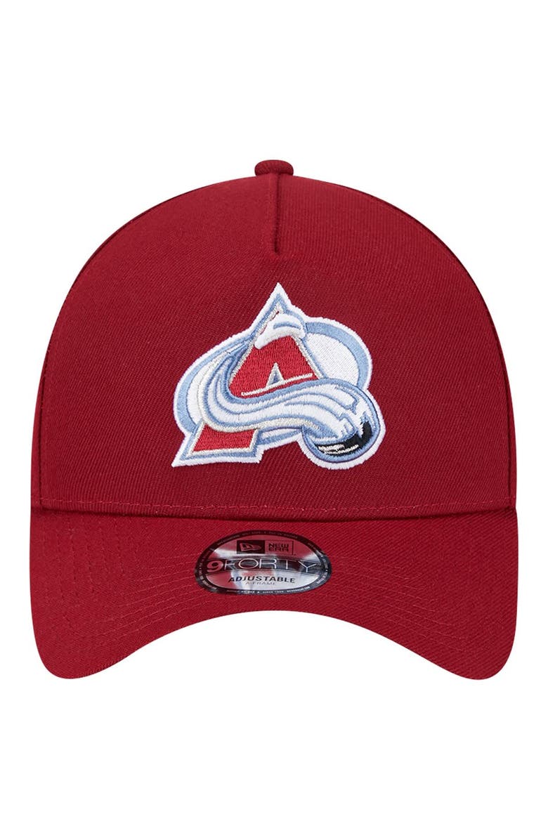New Era Men's New Era Burgundy Colorado Avalanche Core A-Frame 9FORTY Adjustable Hat, Alternate, color, Burgundy