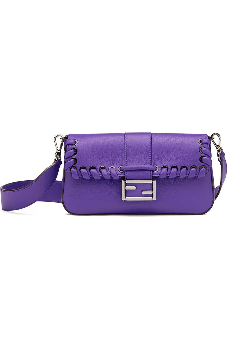 Fendi 'Dolce' Calfskin Leather Baguette, Main, color,