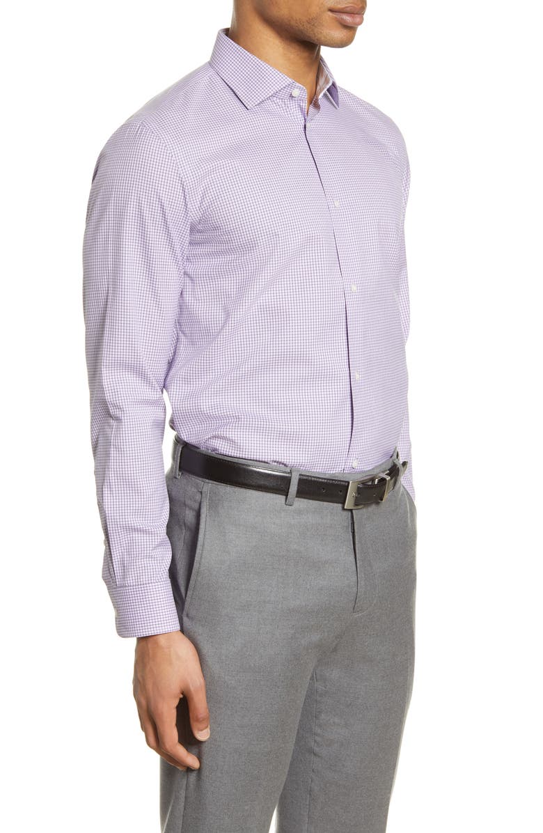 NORDSTROM MEN'S SHOP Nordstrom Extra Trim Fit Non-Iron Check Dress Shirt, Alternate, color, 