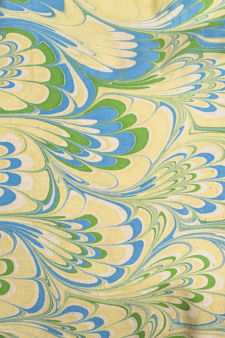 Seaglass Peacock Hand-Marbled Pillow - Cover + Insert, Alternate, color, Seaglass