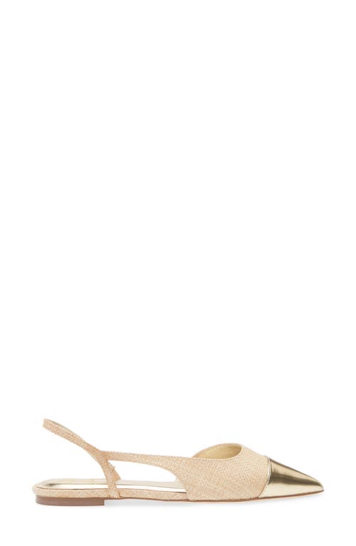 Lilly Pulitzer ® Dorsee Half D'orsay Pointed Toe Slingback Flat In Natural