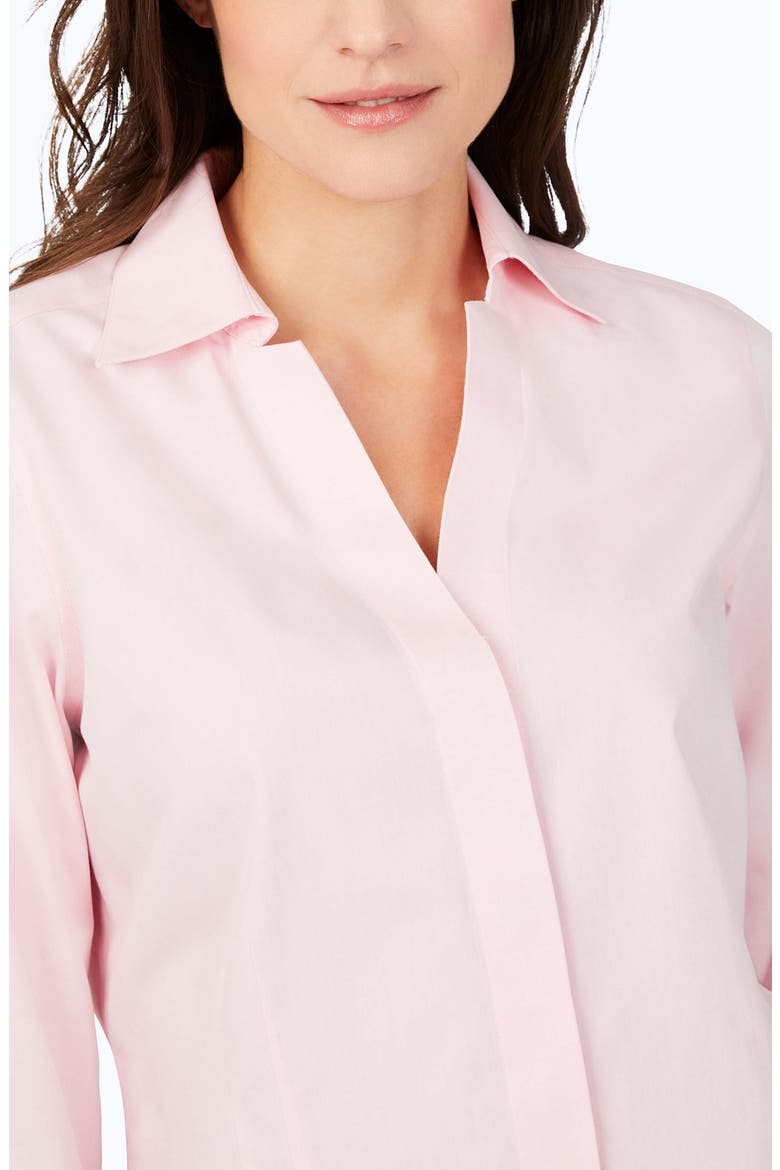 Taylor Fitted Non-Iron Shirt, Alternate, color, CHAMBRAY PINK