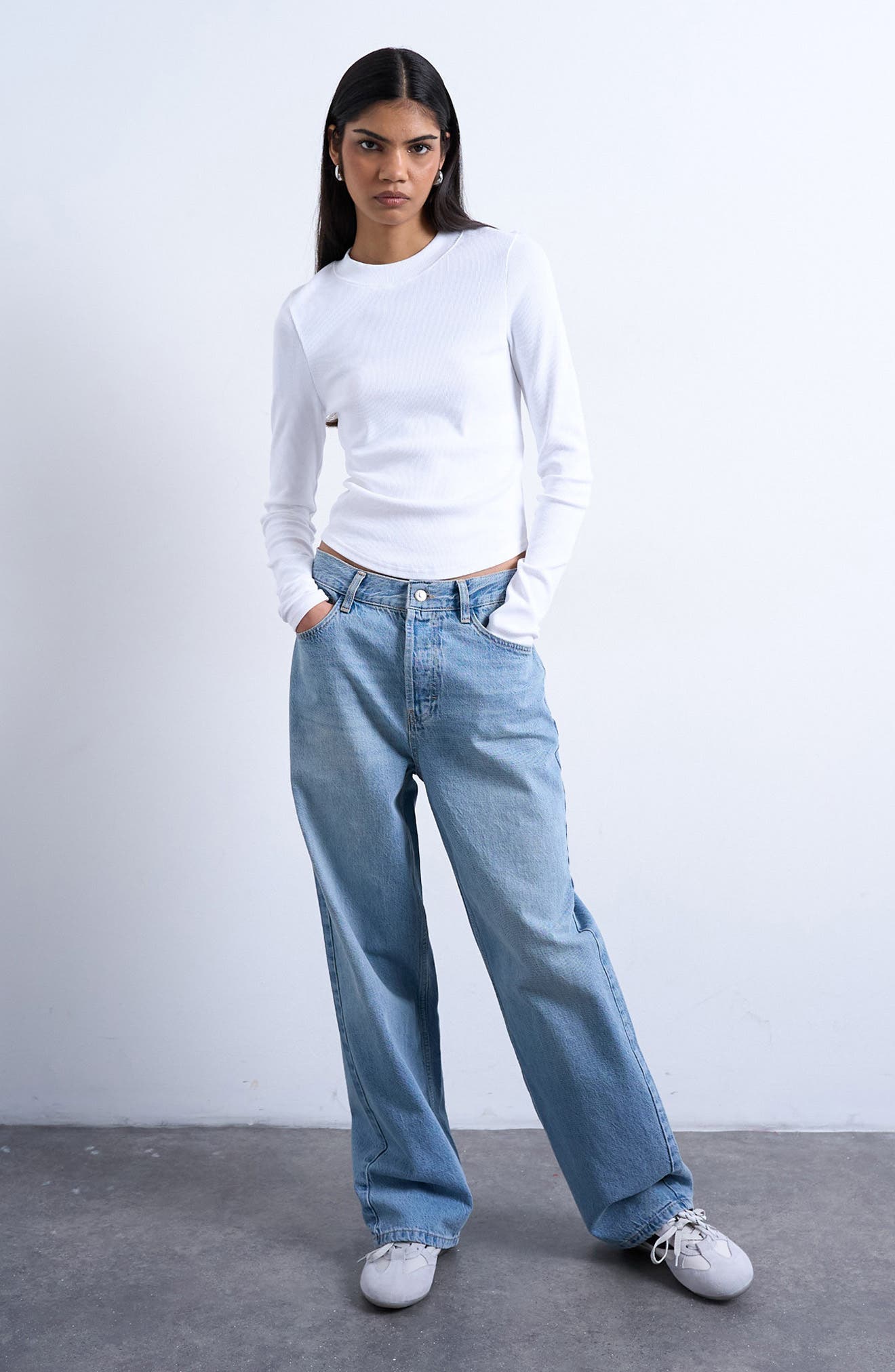 Rib Knit Long Sleeve Top - image 2