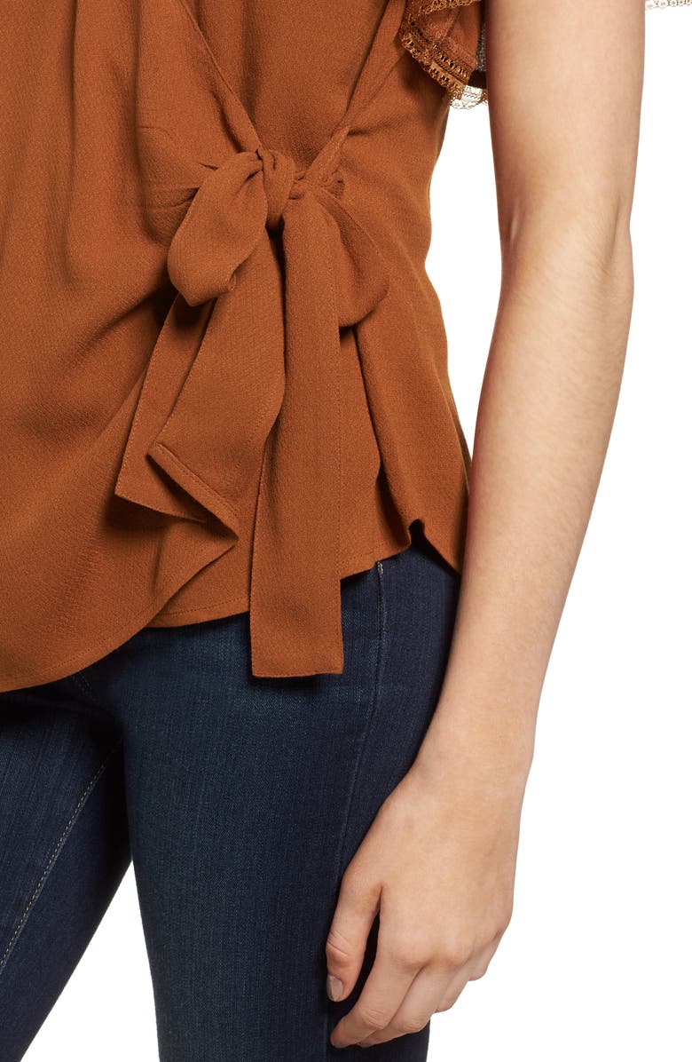 Chelsea28 Ruffle Wrap Blouse, Alternate, color, 