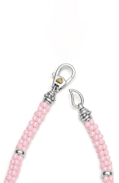 Lagos Signature Pink Caviar Beaded Station Bracelet In Pink