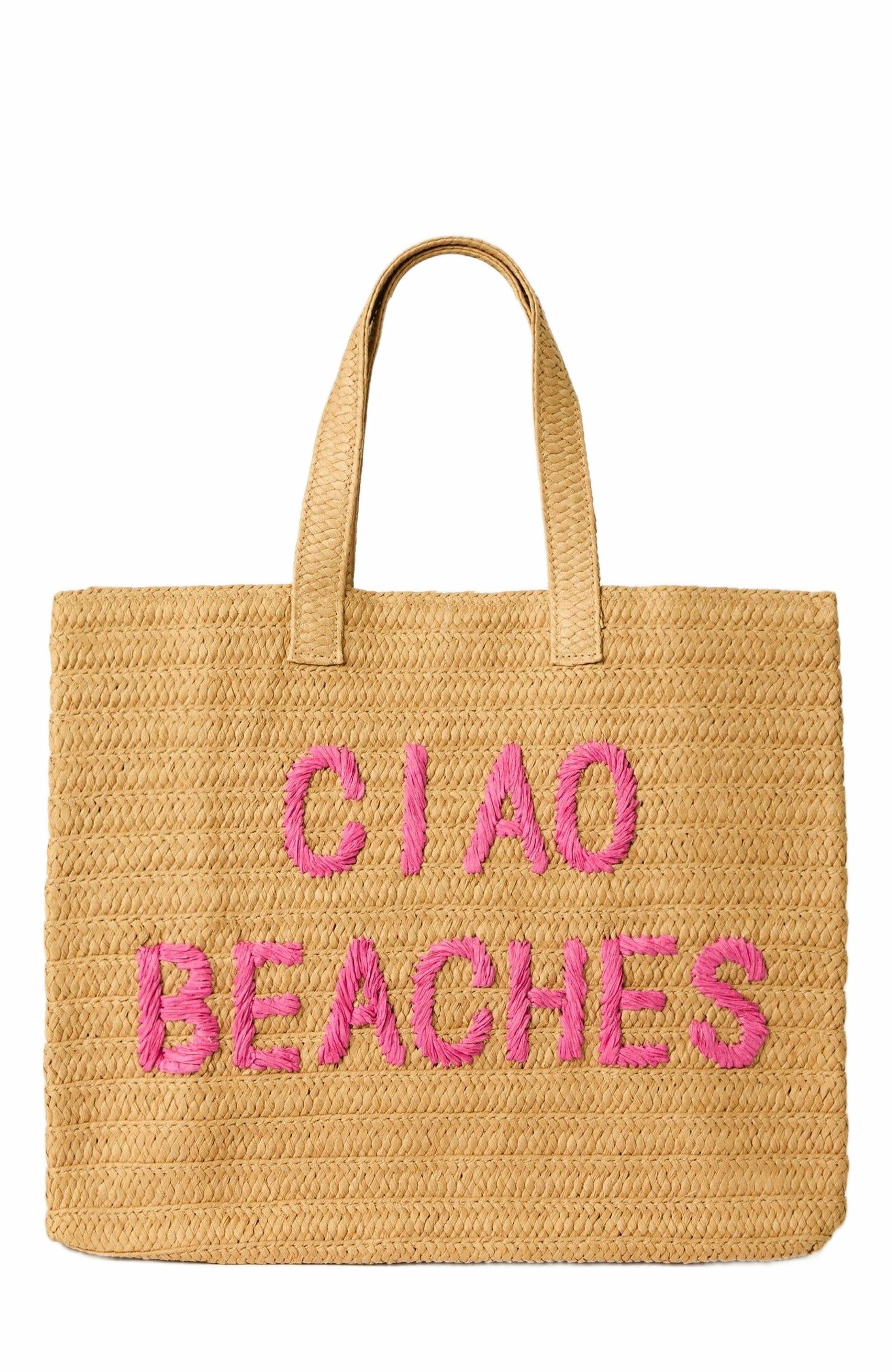 BTB Los Angeles CIAO BEACHES TOTE, Main, color, Sand Fuchsia