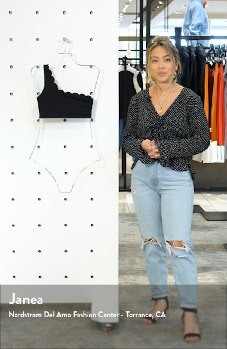 Scallop One-Shoulder Bikini Top, sales video thumbnail