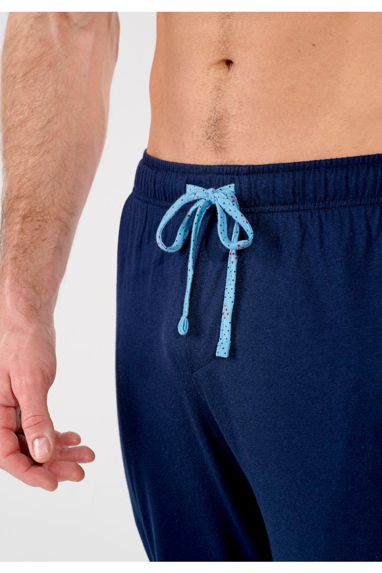 Walter Long Pajama Set, Alternate, color, Blue Print