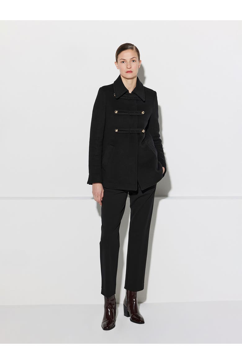 Clara Double-Face Virgin Wool, Alternate, color, Black