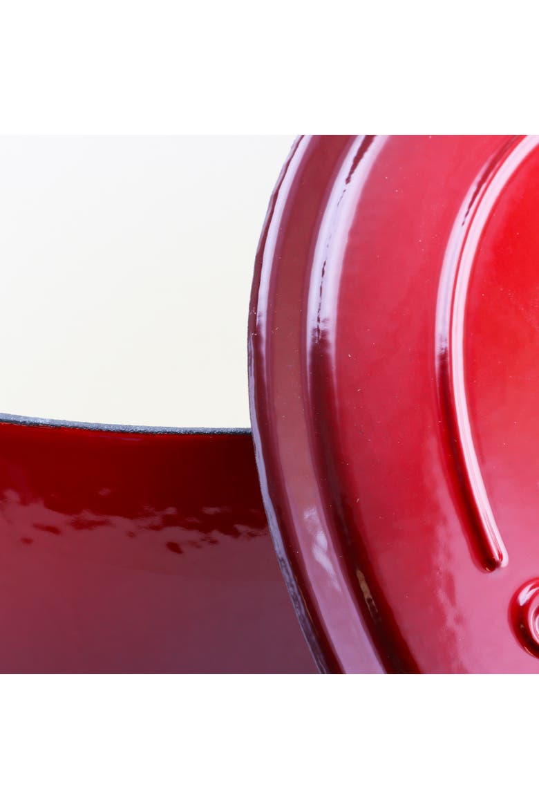 7 Quart Round Cast Iron Dutch Oven, Alternate, color, Red