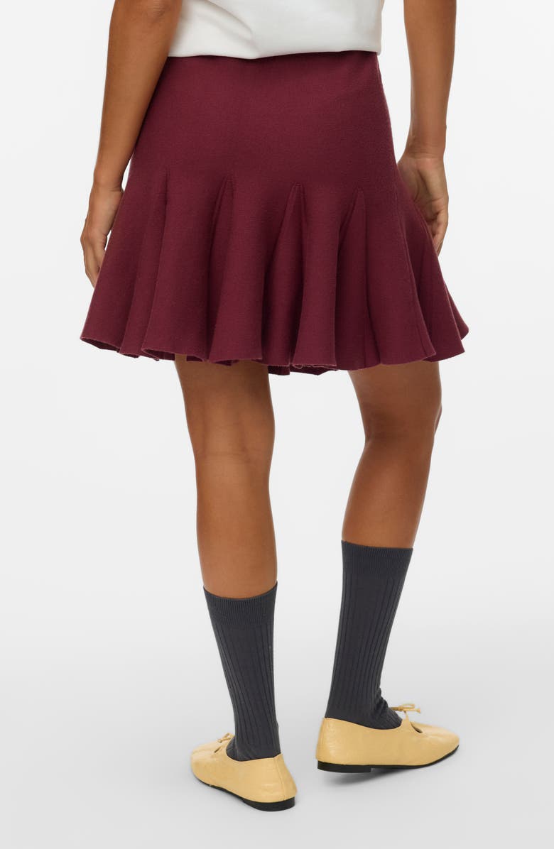 VERO MODA Kristin Flounce Miniskirt, Alternate, color, Syrah