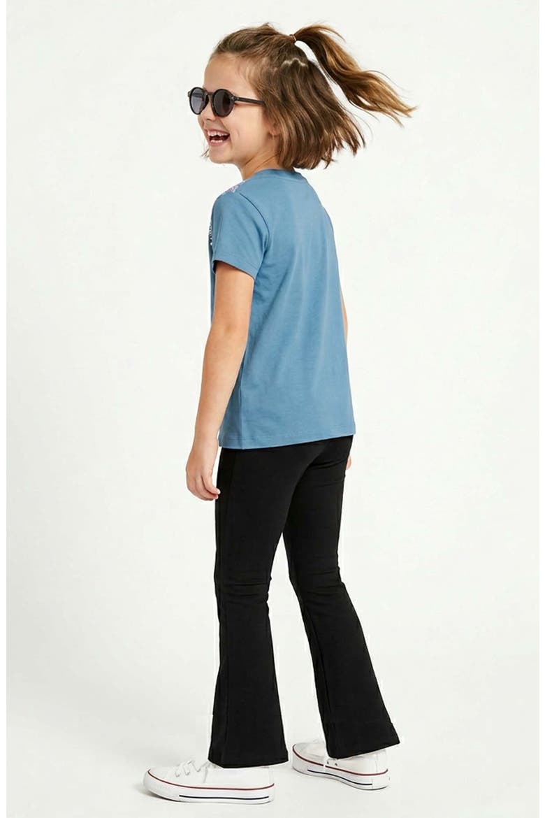 Organic Cotton Solid Flare Leggings, Alternate, color, Black