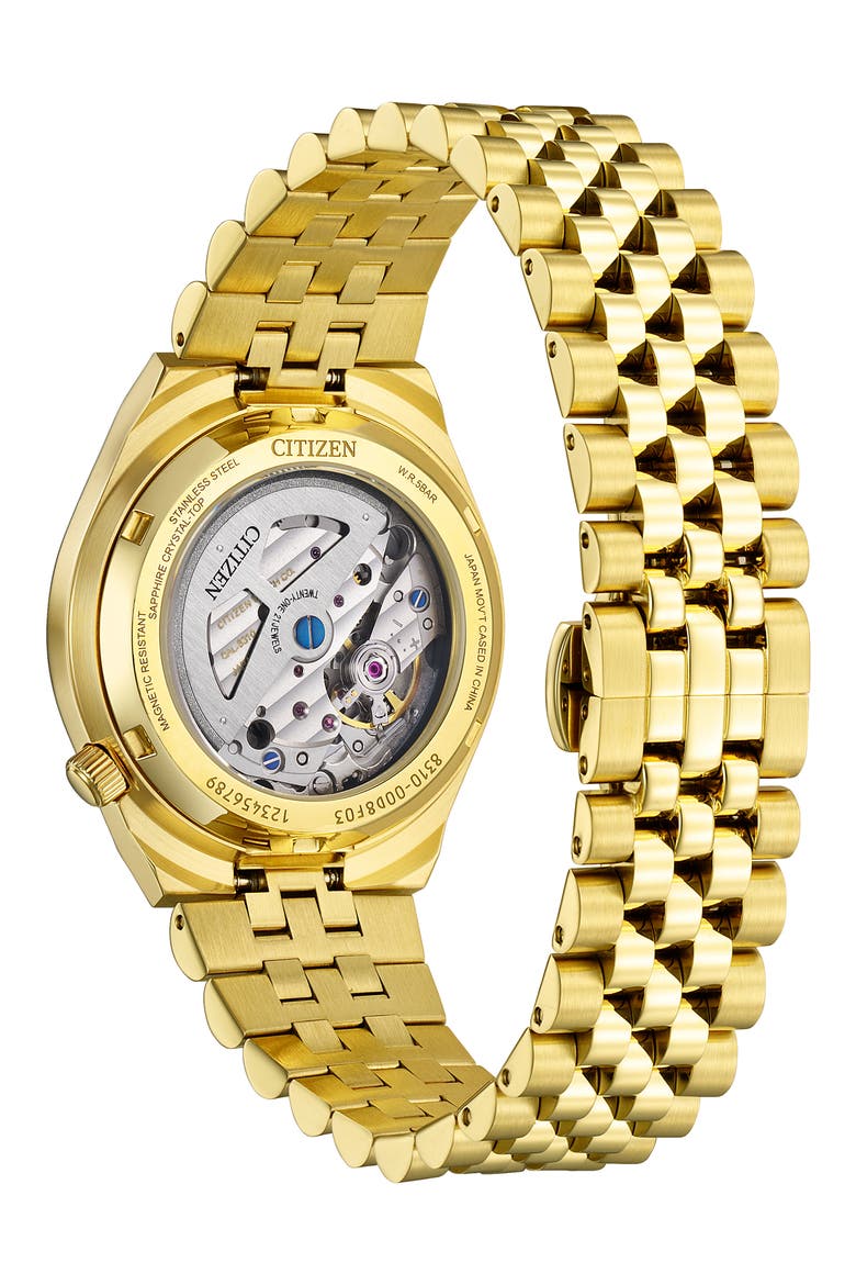 Tsuyosa Automatic Bracelet Watch, 37mm, Alternate, color, GOLD-TONE