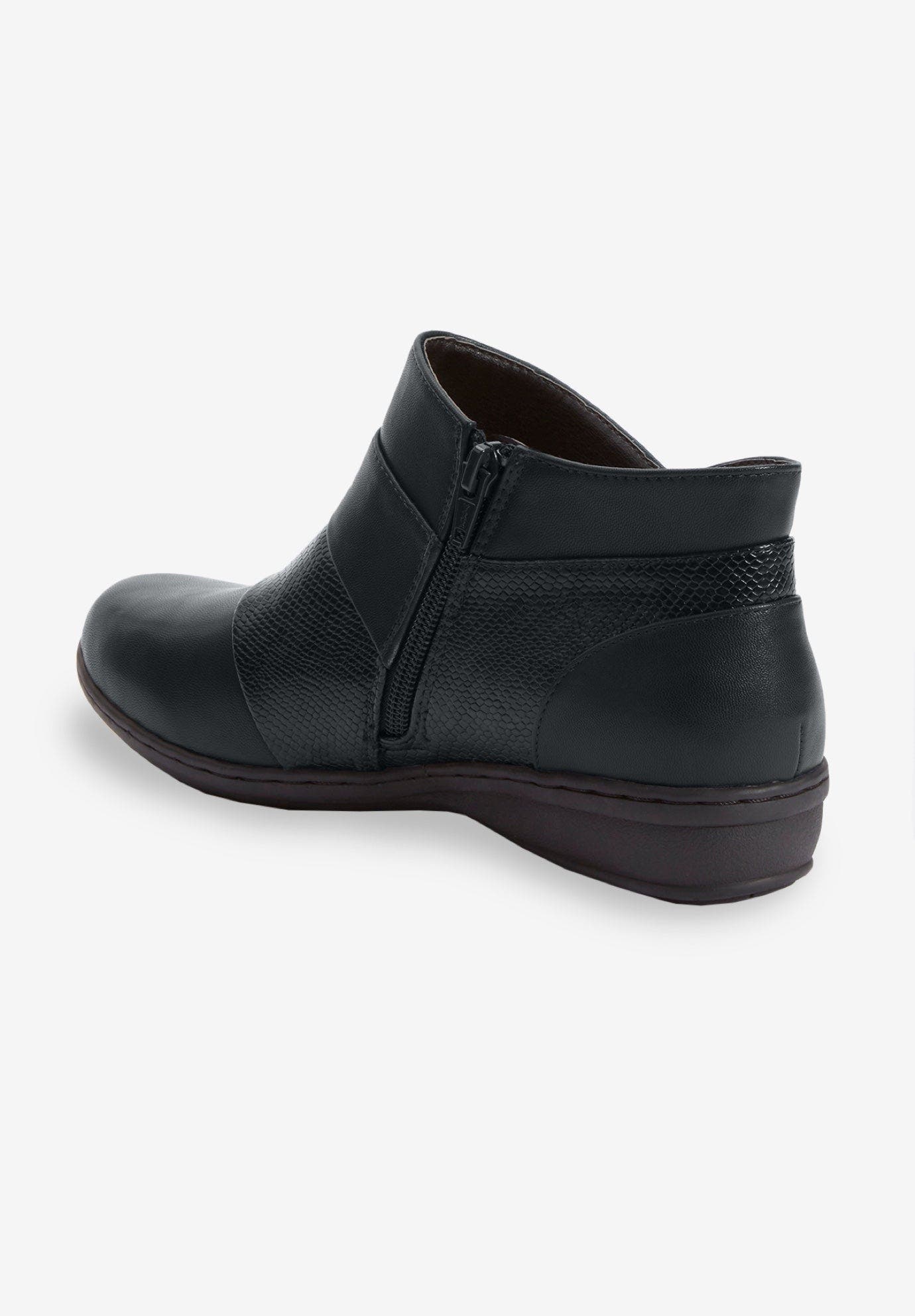 Comfortview The Jolene Bootie, Alternate, color, Black