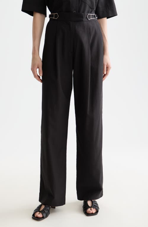Scotch & Soda Quinn Wide Leg Pants In Black