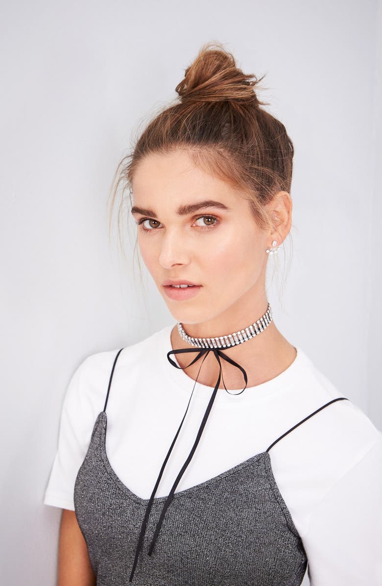 BaubleBar Scarlette Wrap Crystal Choker, Alternate, color, 