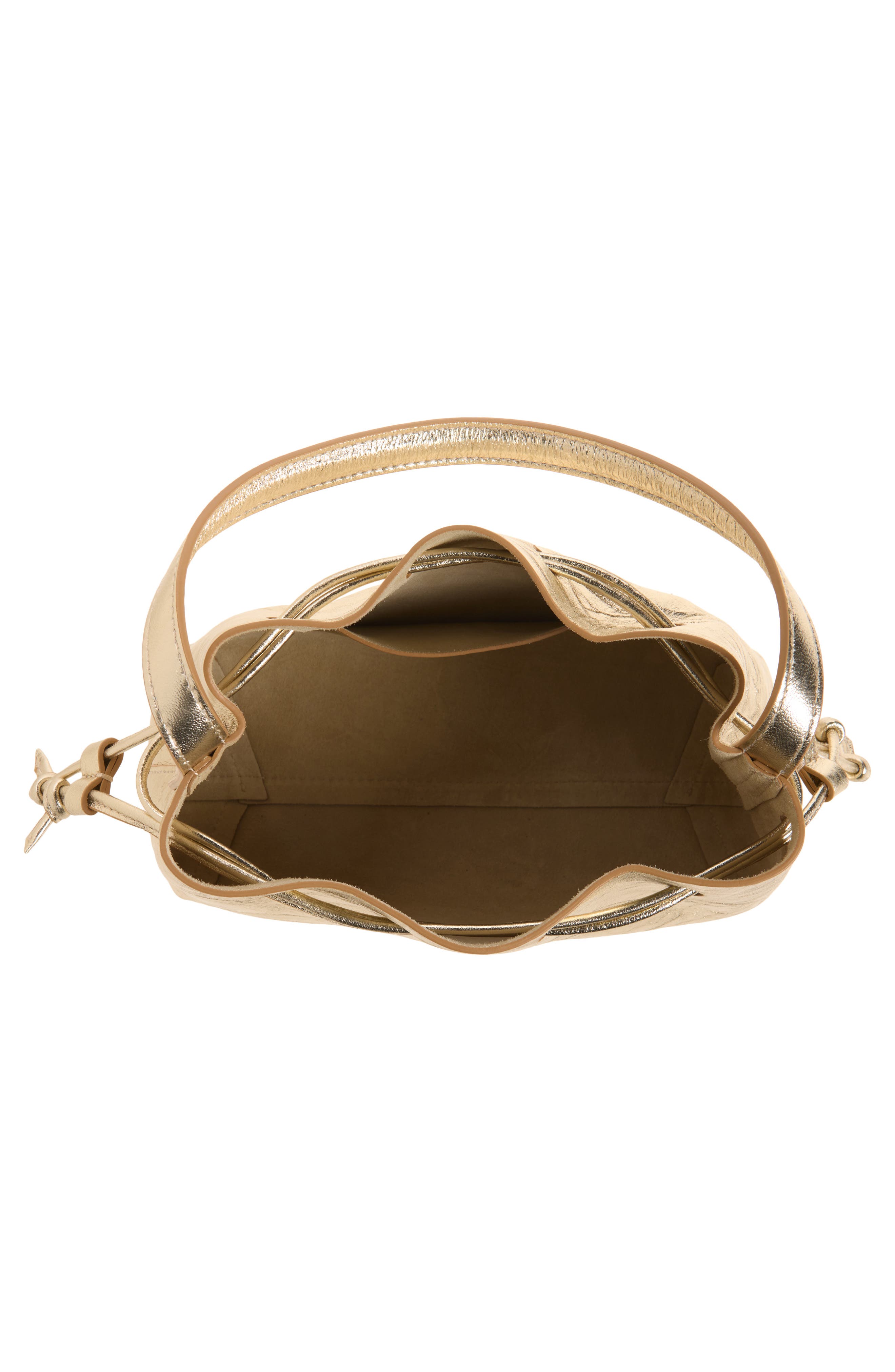 Drawstring Pouchette, Alternate, color, GOLD