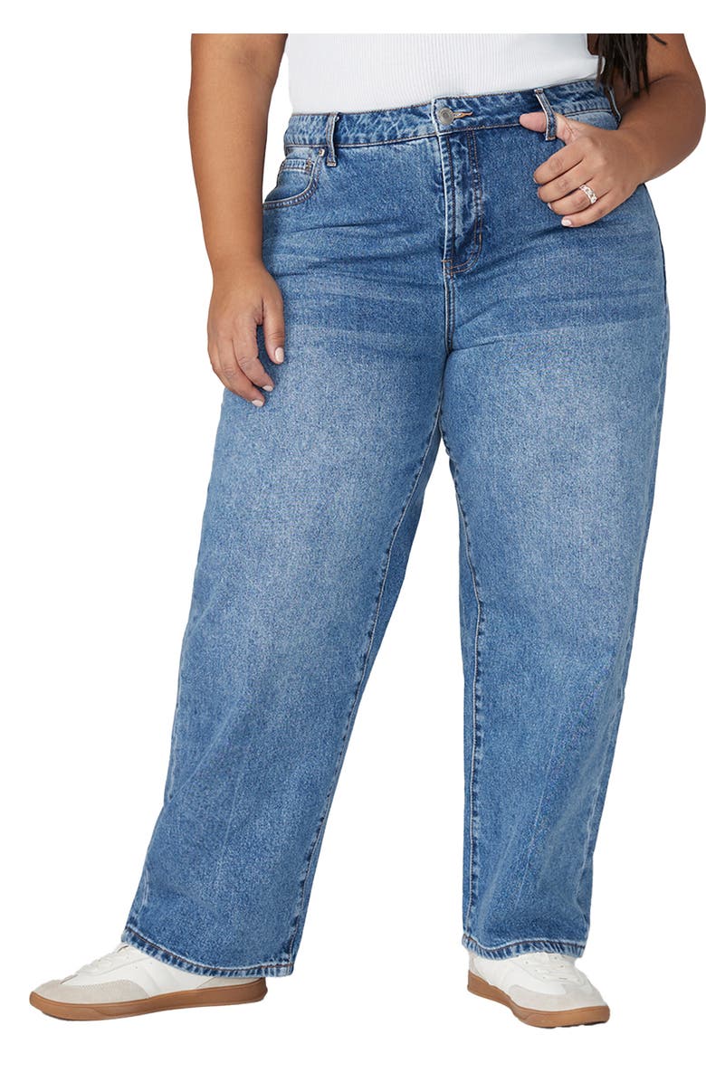 ELOQUII The Loose Fit Jean, Main, color, Medium Wash