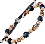 Link Up Semi-Precious Beads With Stainless Steel Pull Cord Closure