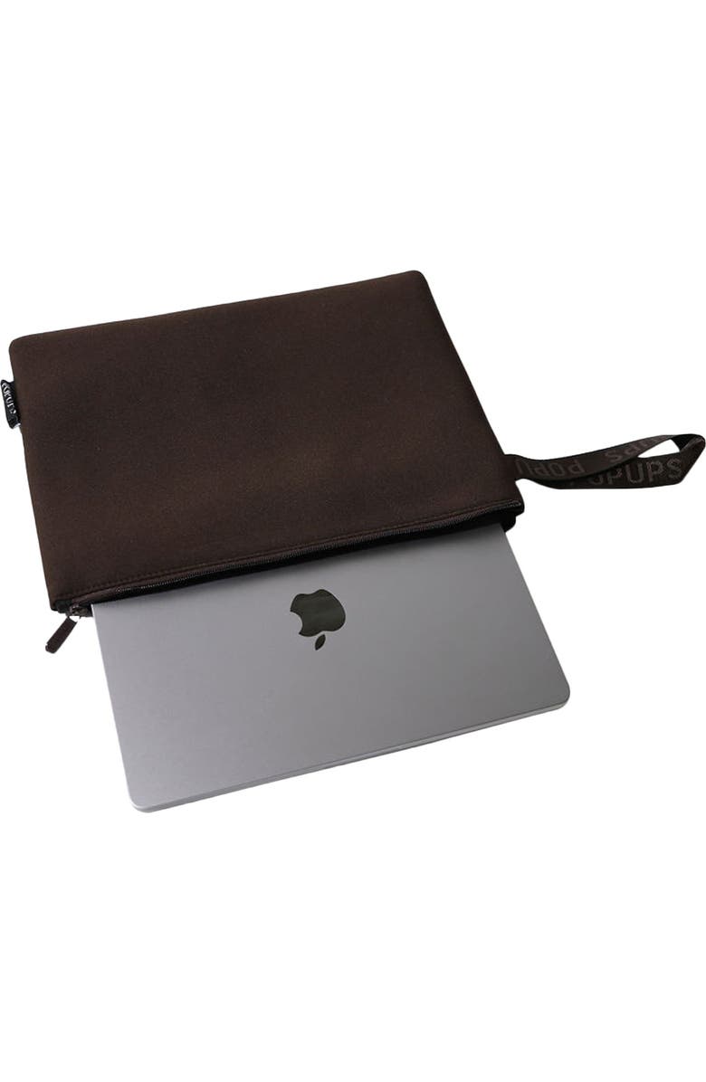 POP UPS BRAND Water Resistant Laptop Sleeve, Alternate, color, Brown
