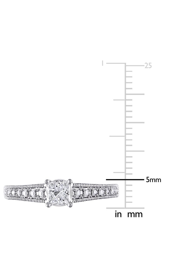 Diamond & Pink Sapphire Accent Engagement 14k, Alternate, color, 14k White Gold