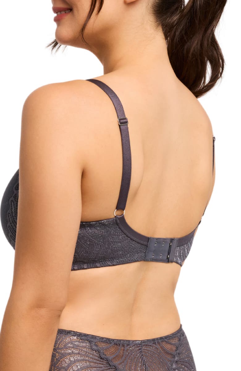 Montelle Intimates Nights Out Sublime Metallic Underwire Spacer Bra, Alternate, color, Magnet/Silver