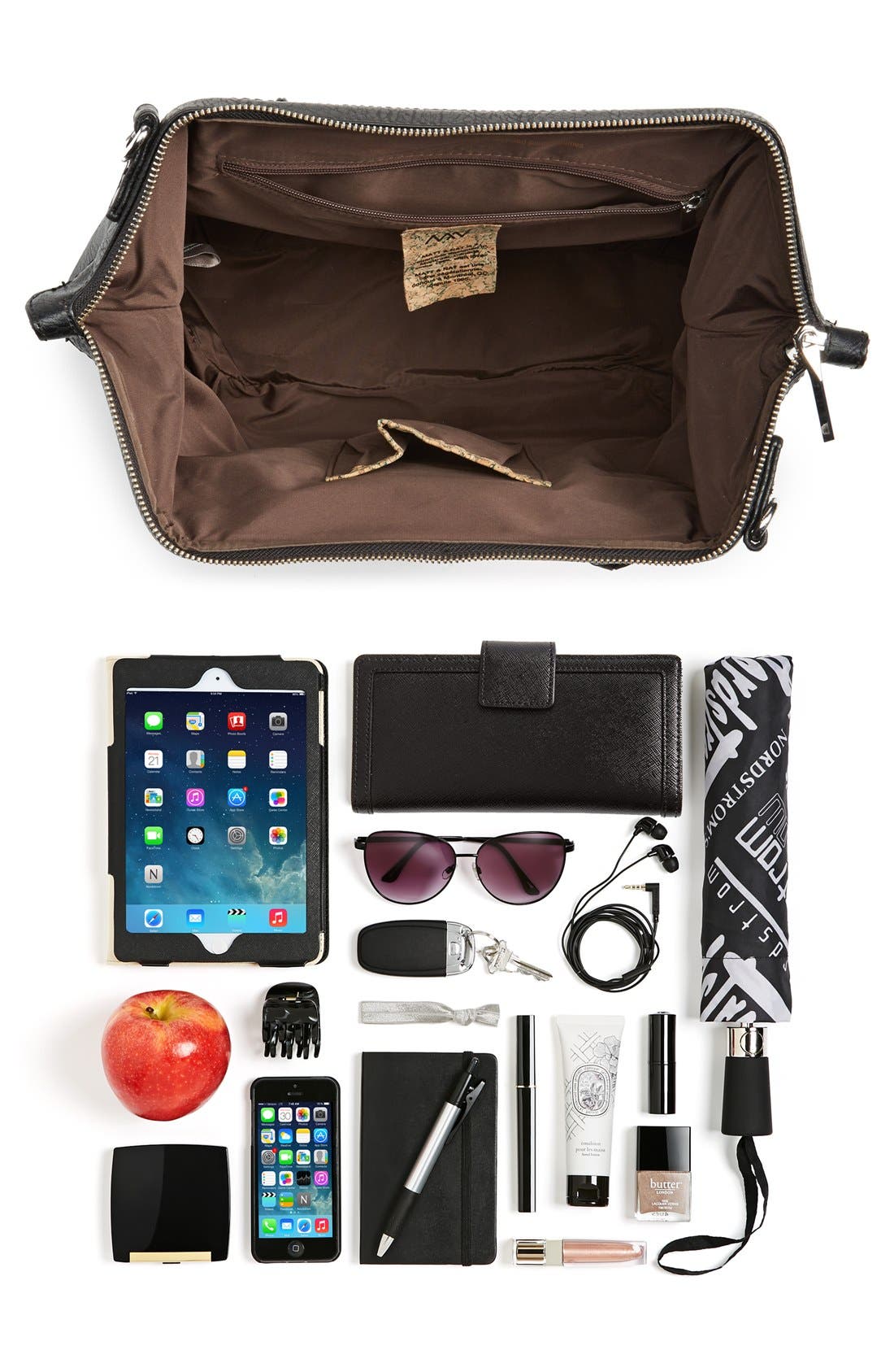 Vegan Leather 'Malone' Satchel, Alternate, color, BLACK