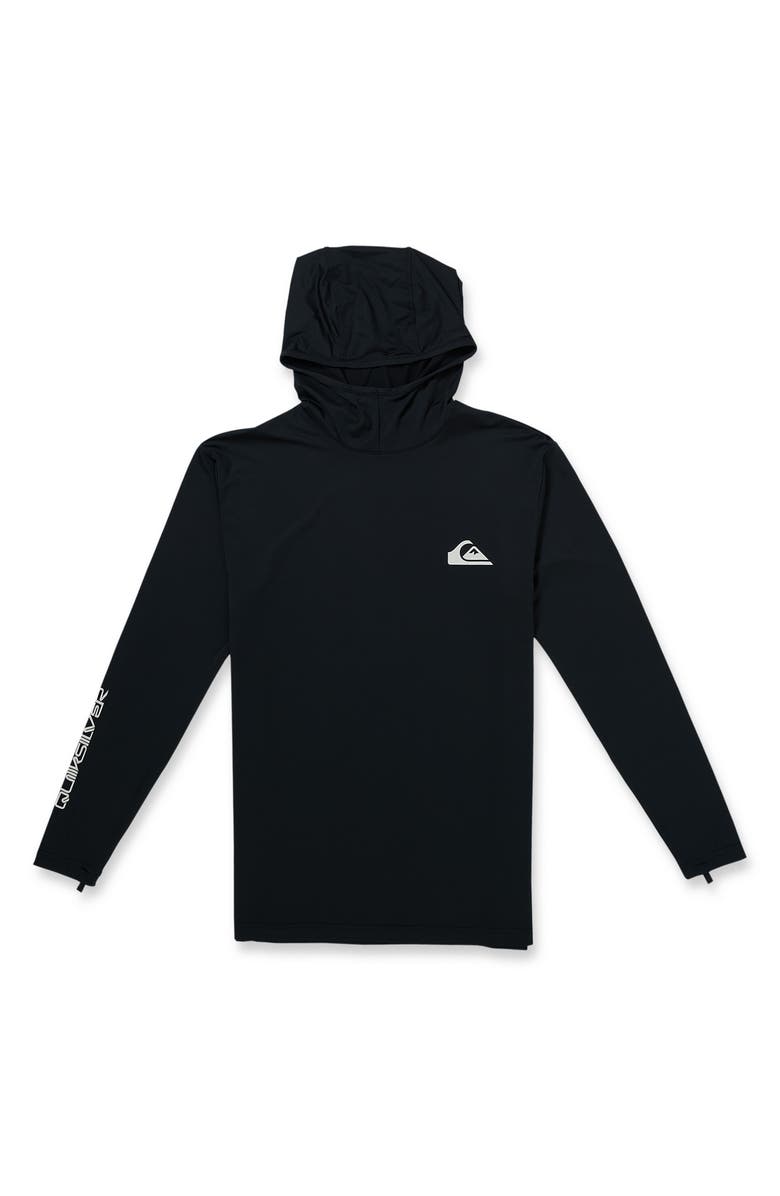 Quiksilver Everyday Surf UPF 50+ Long Sleeve Hooded Shirt, Alternate, color, Black
