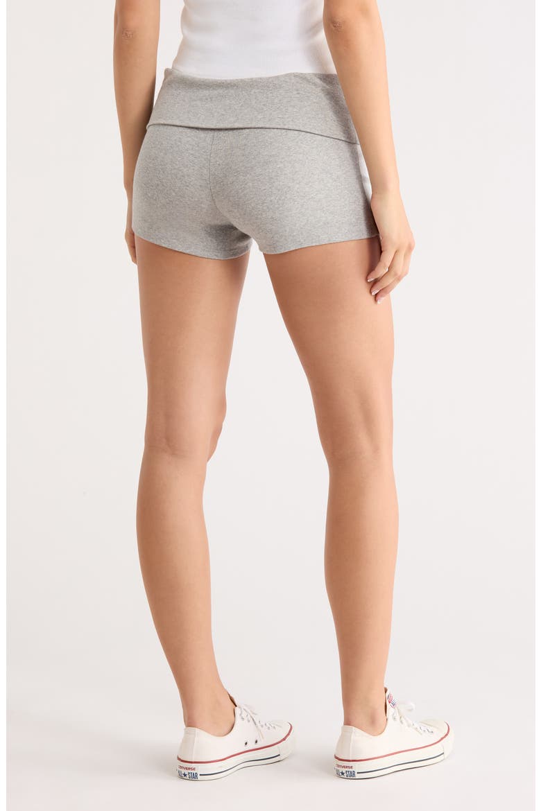Foldover Knit Shorts, Alternate, color, GREY SOFT HEATHER