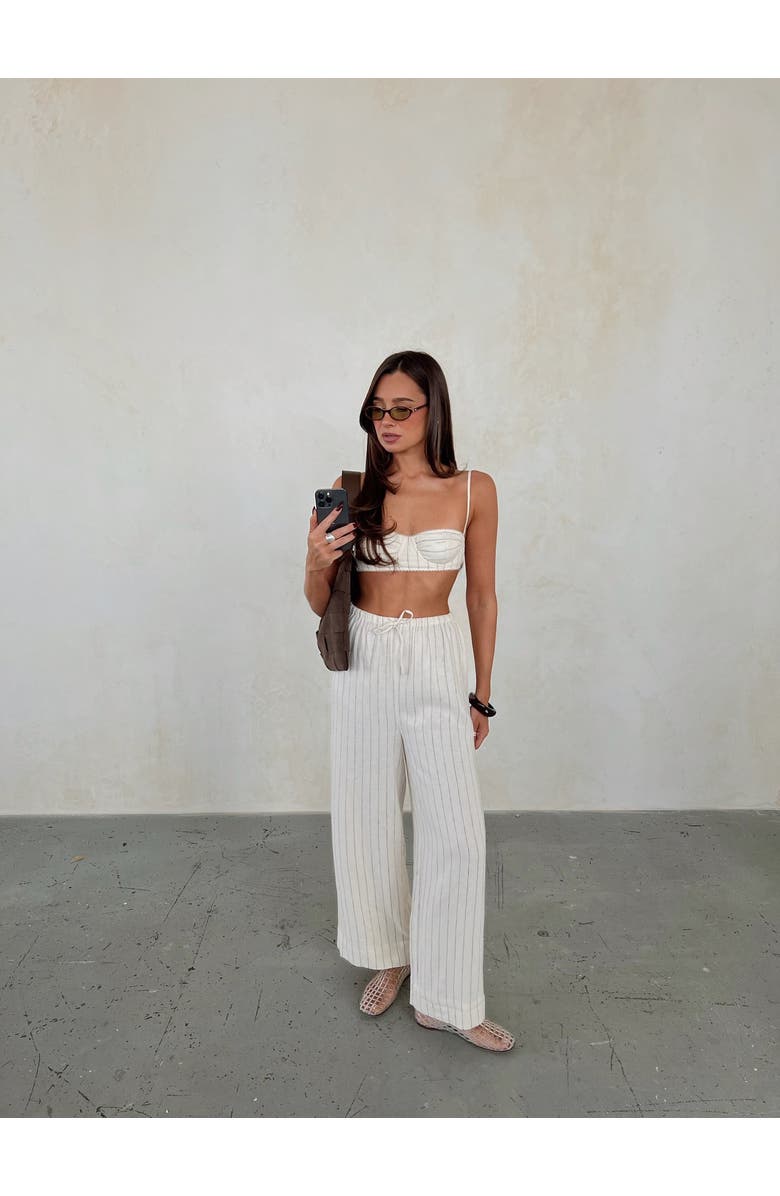 WeWoreWhat Tie Waist Pant, Alternate, color, 