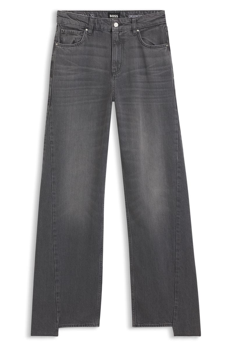 BOSS Crossroad Boyfriend Jeans, Alternate, color, Med Gy