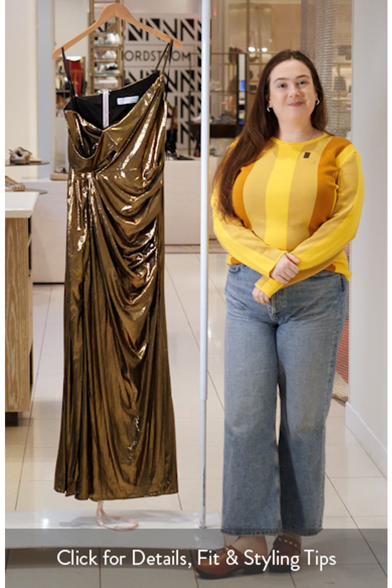 Metallic Off The Shoulder Gown video