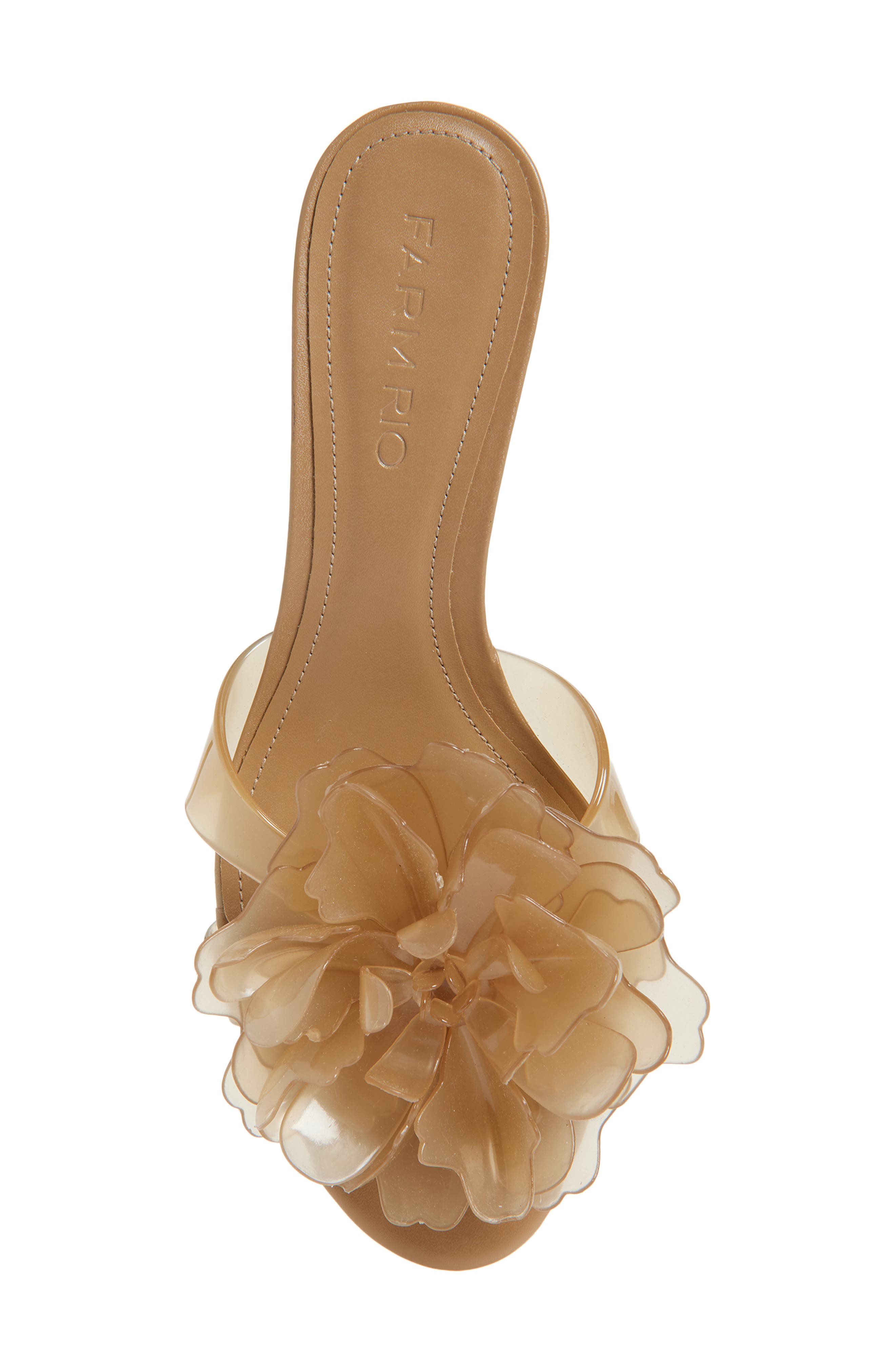 FARM Rio Flower Jelly Wedge Slide Sandal, Alternate, color, Toffee