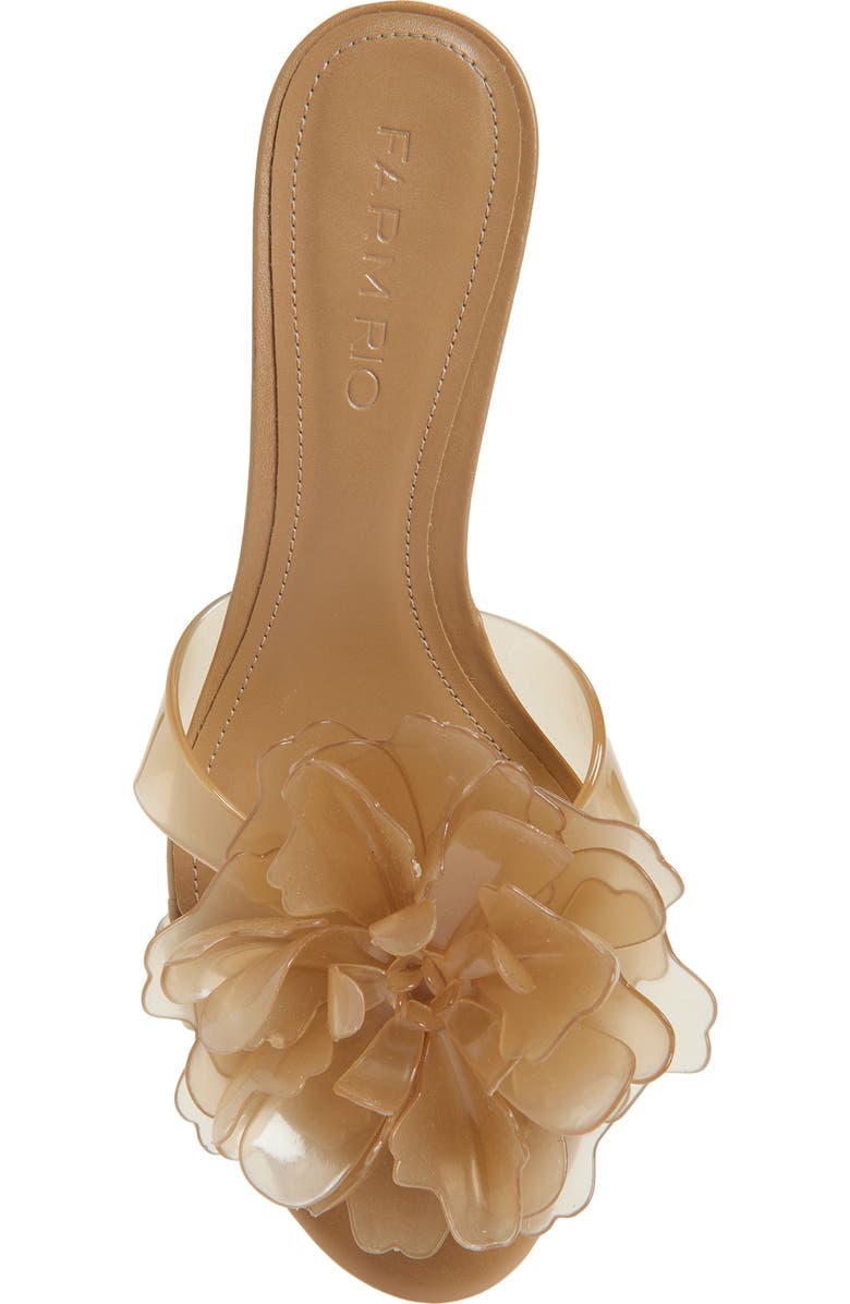FARM Rio Flower Jelly Wedge Slide Sandal, Alternate, color, Toffee