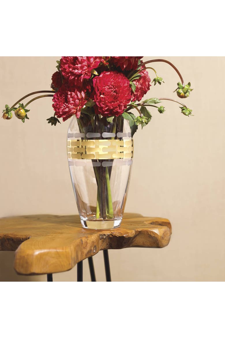 Truro Gold Glass Vase, Alternate, color, clear/gold