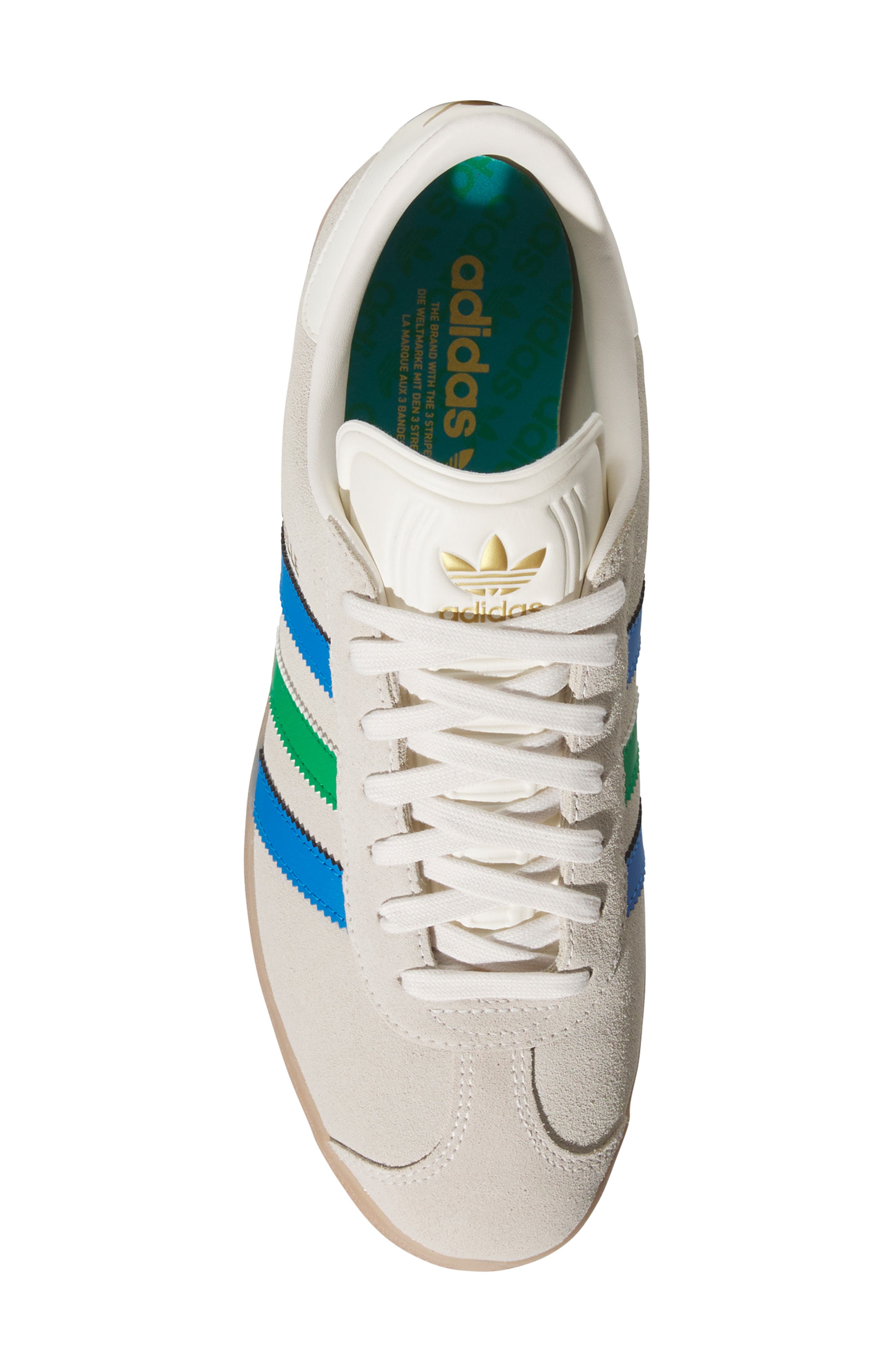 adidas Gazelle Golf Shoe, Alternate, color, Cwhite/ Green/ Blubir