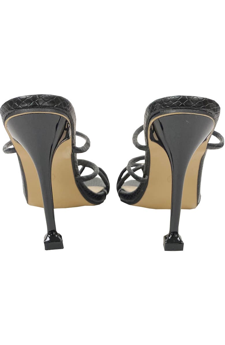 MIQUE Rachel Snakeskin Embossed Strappy Mule Sandal, Alternate, color,