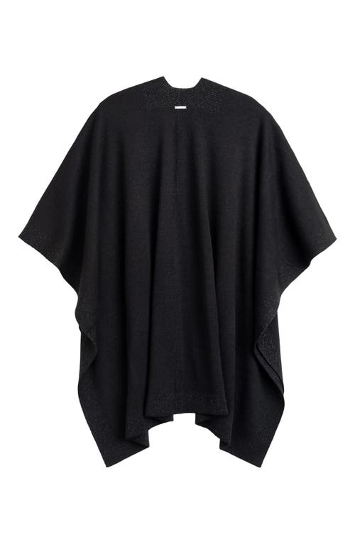 Lauren Ralplh Lauren Ruana With Shine Border In Black