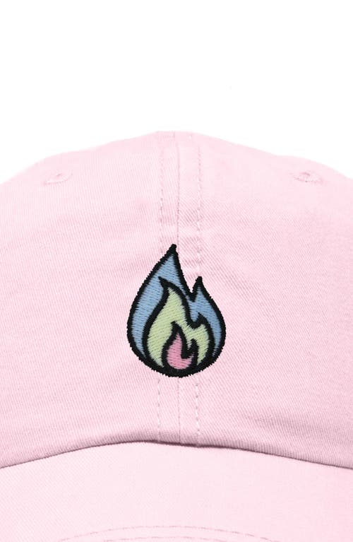 Dalix Fire Dad Hat In Washed Pink