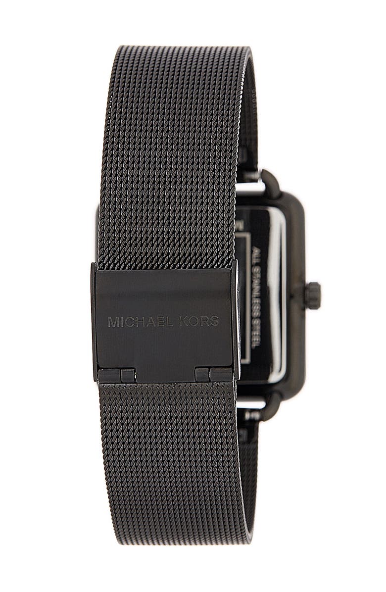 MICHAEL Michael Kors 'Brenner' Square Mesh Strap Watch, 31mm, Alternate, color,