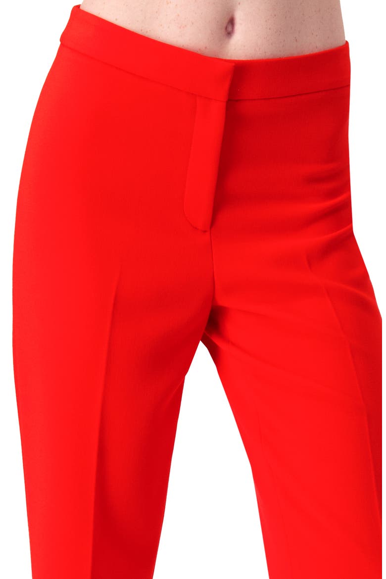 Tailored Straight-Leg Pants, Alternate, color, Red