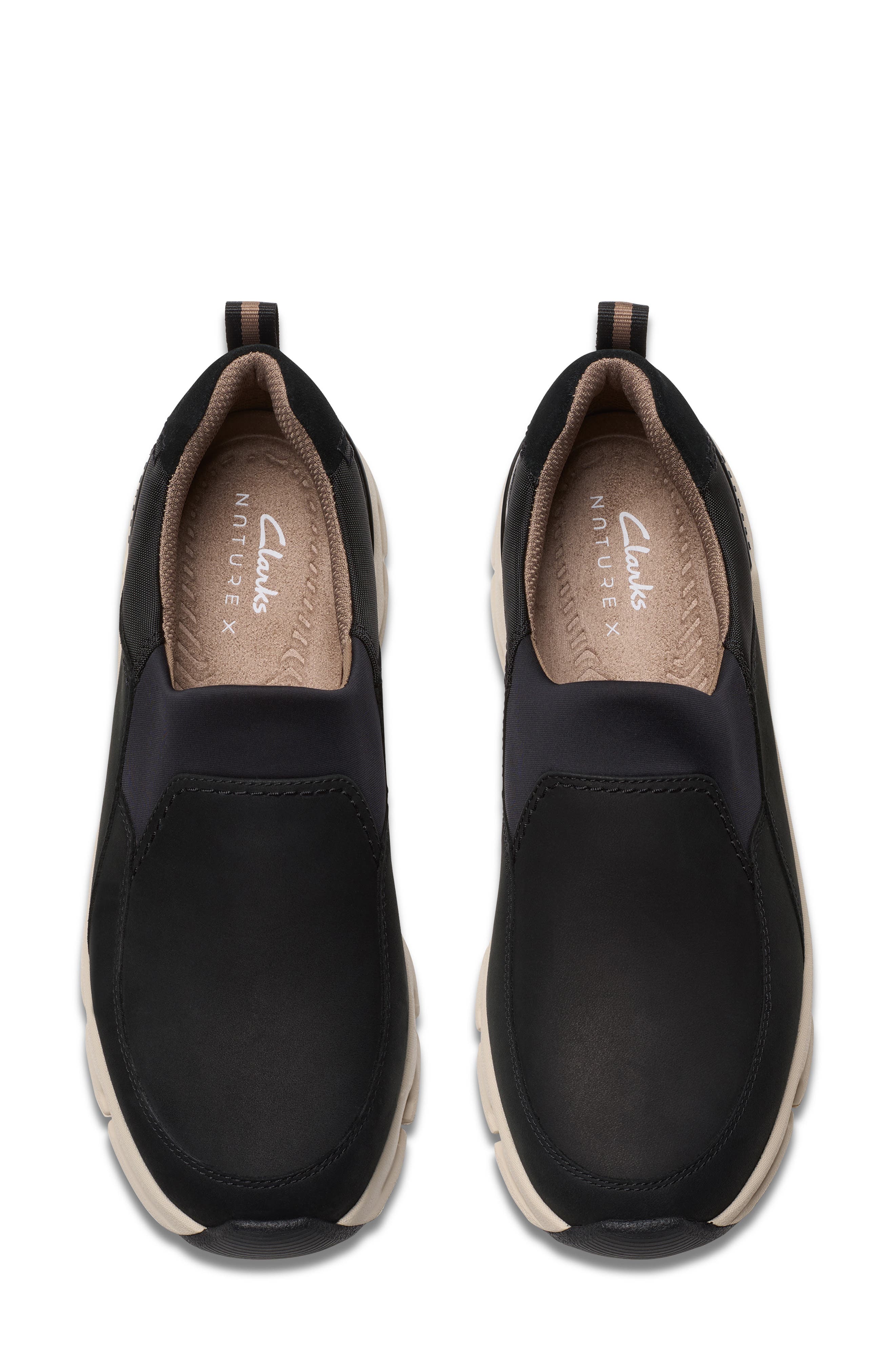 Clarks<sup>®</sup> Naturex Waterproof Slip-On Sneaker, Alternate, color, Black Nubuck