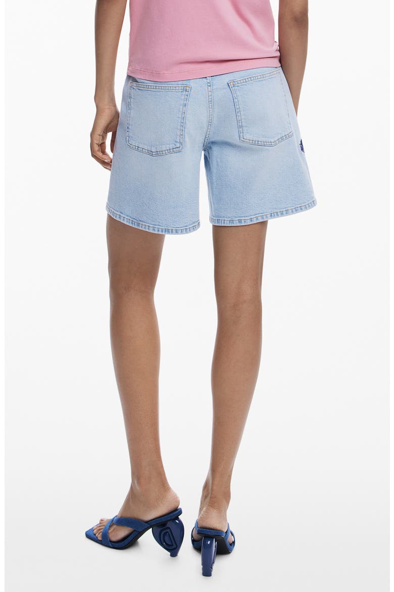 Floral Embroidered Denim Shorts, Alternate, color, LIGHT BLUE