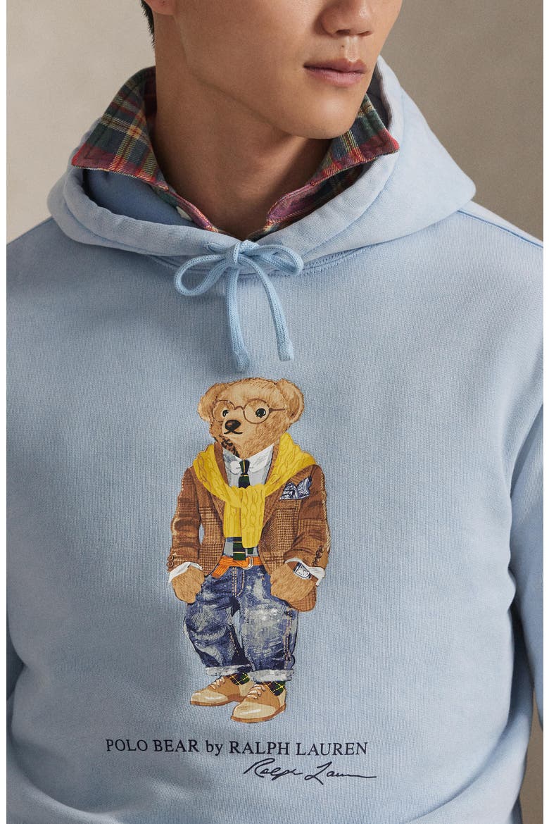 Polo Bear Graphic Hoodie, Alternate, color, SOUTHPORT BLUE/ HERITAGE BEAR